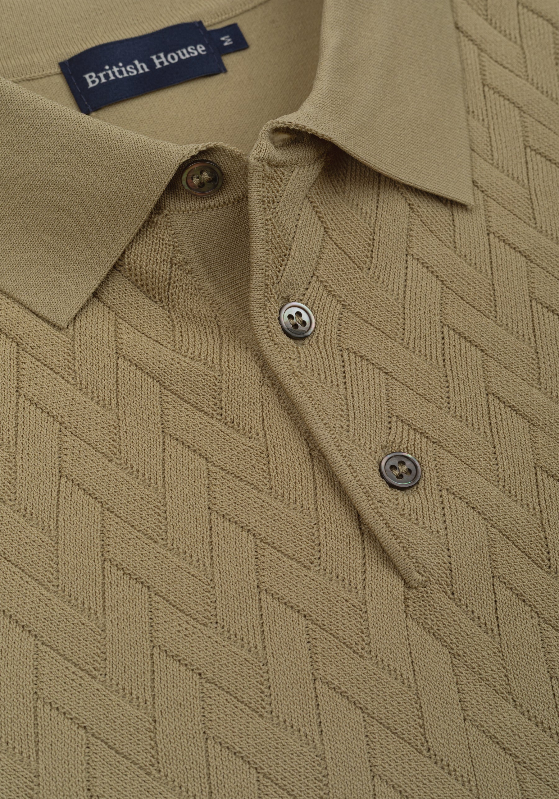 Cafe Beige Polyamide Knitted Polo Shirt