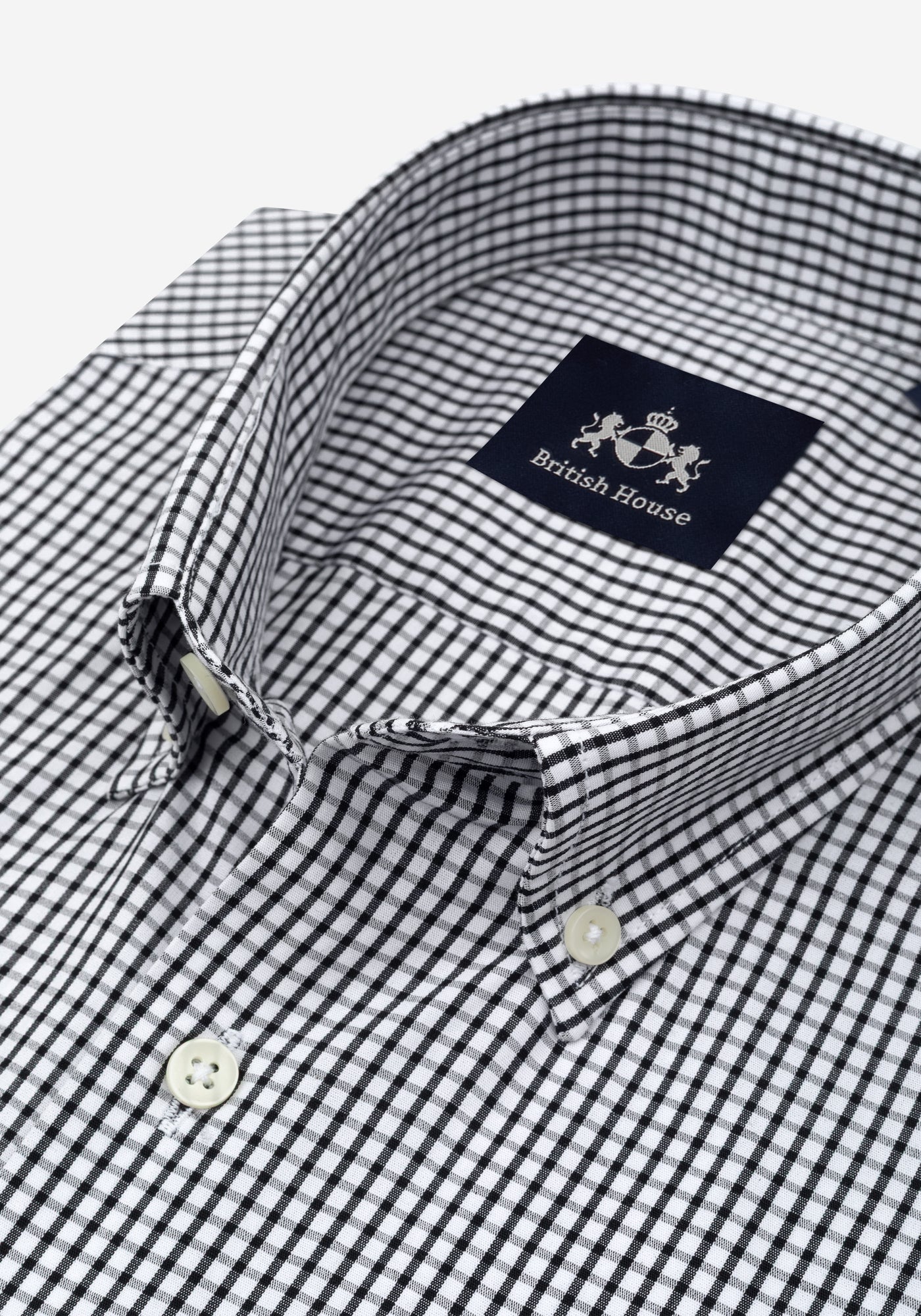 Jet Black Checked Poplin Shirt
