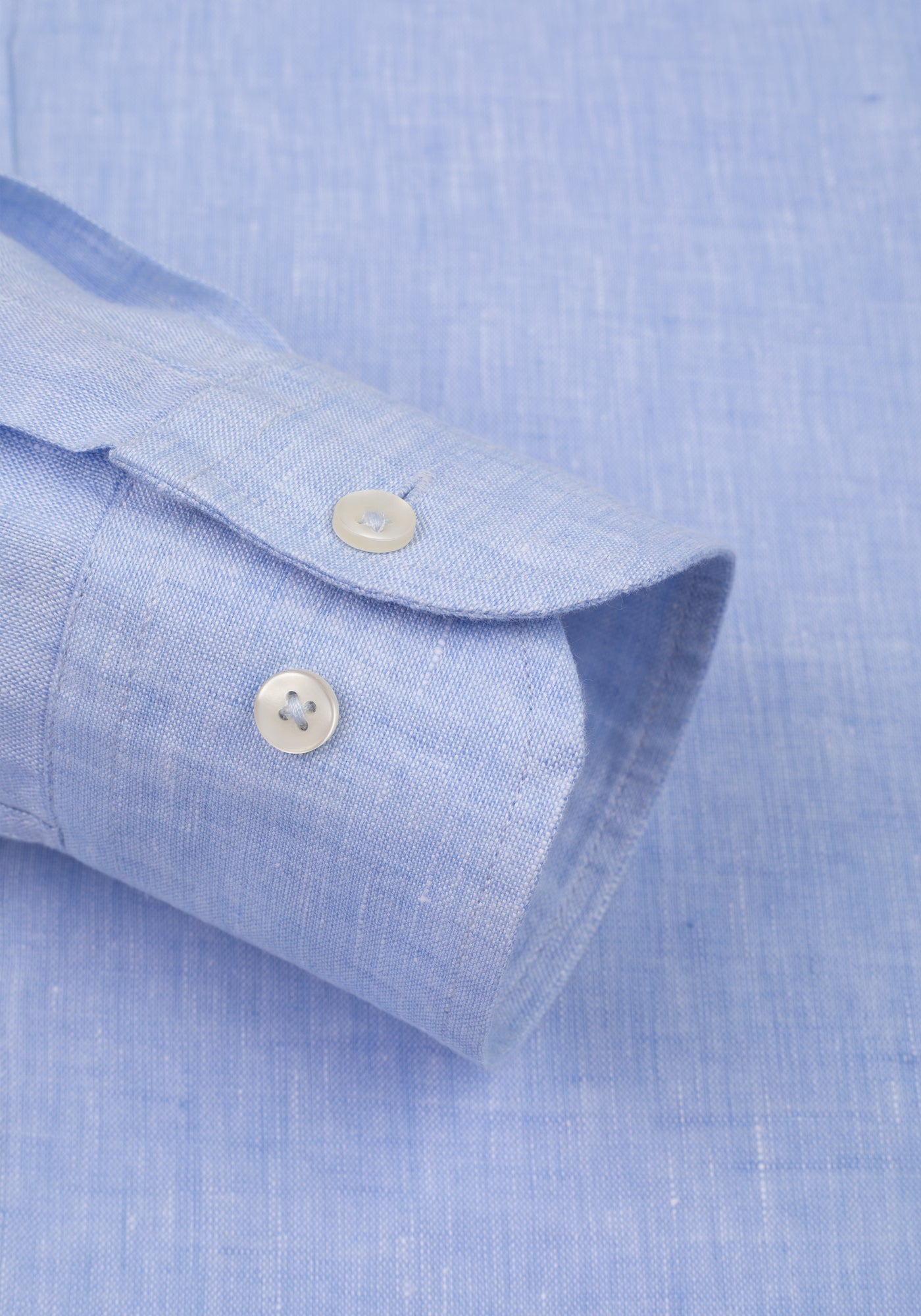 Polar Blue Washed Belgian Linen Shirt