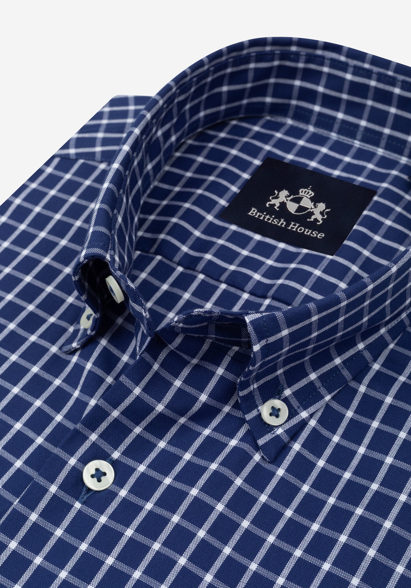 Windsor Navy Checked Poplin Shirt