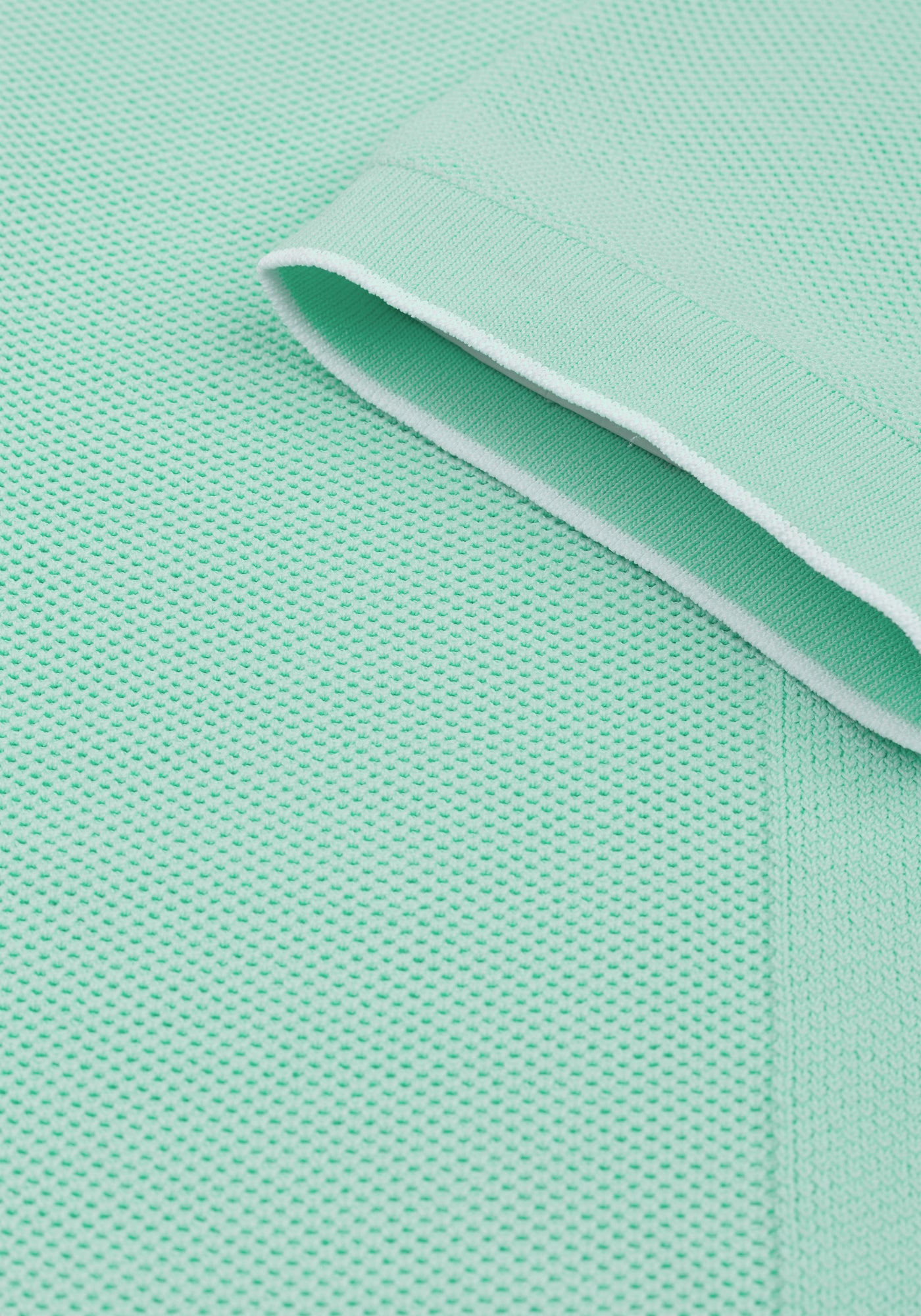 Coastal Mint Polyamide Knitted Polo Shirt