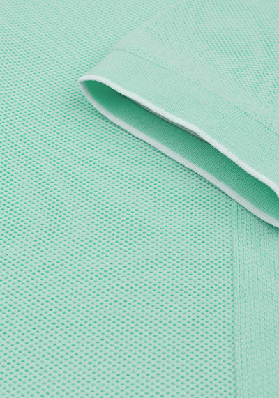 Coastal Mint Polyamide Knitted Polo Shirt