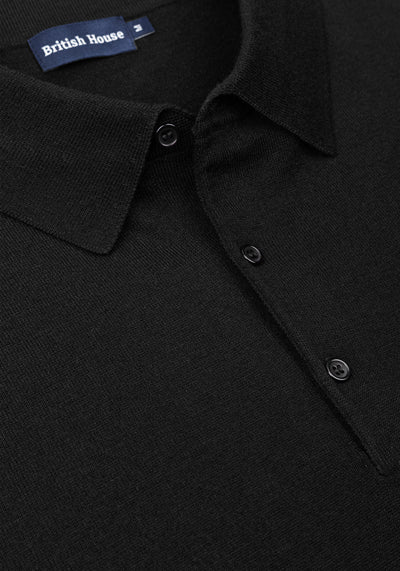 Nightfall Black Merino Wool Blend Pullover