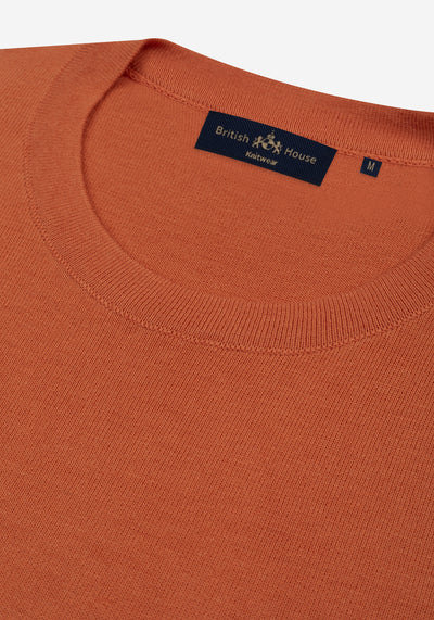 Sienna Orange Knitted T-Shirt