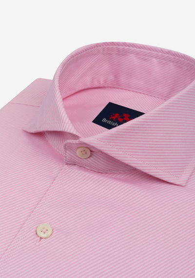 Bloom Pink Stripe Signature Twill Shirt