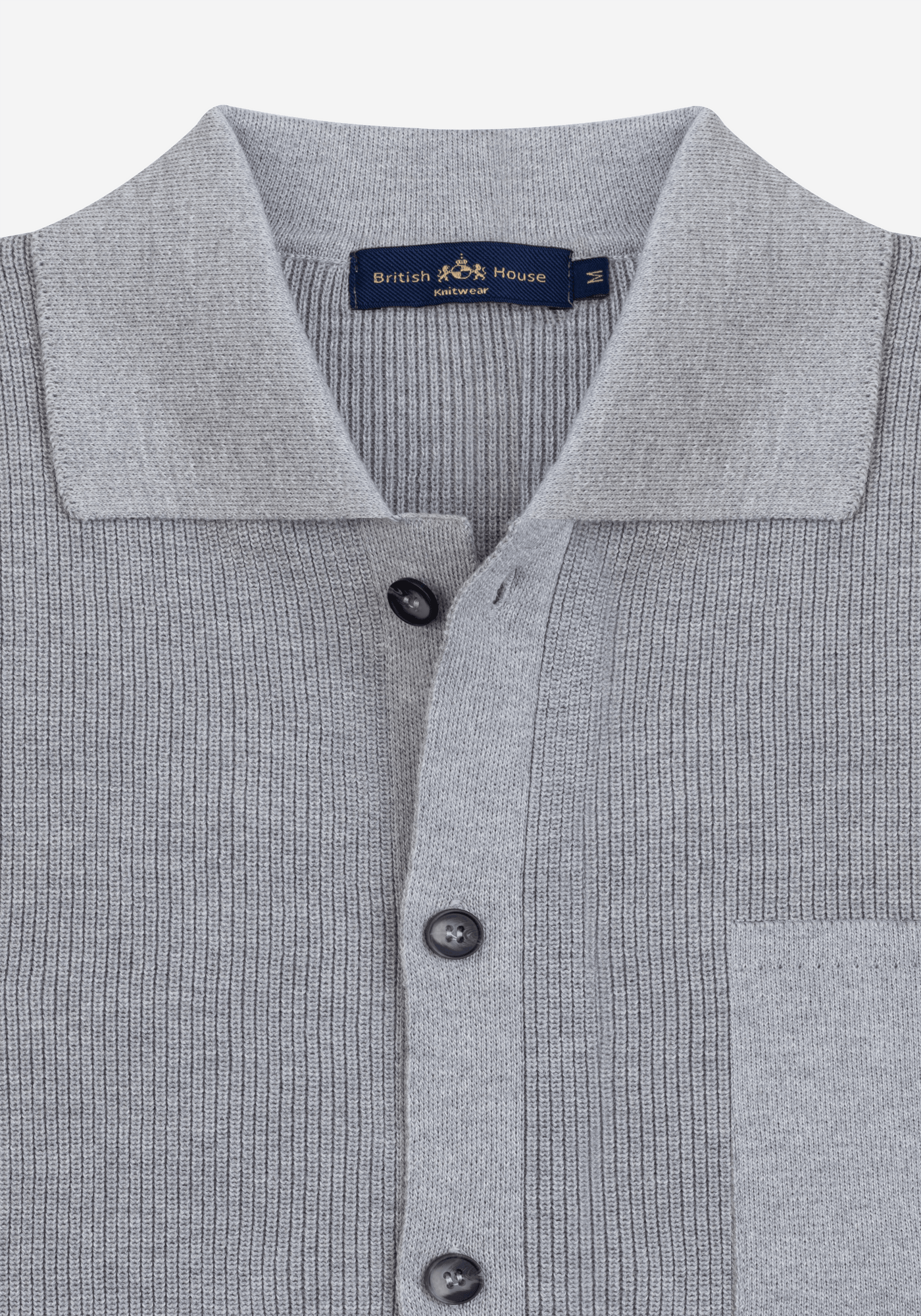 Mist Grey Heavy Knitted Cardigan
