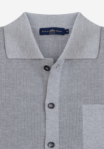 Mist Grey Heavy Knitted Cardigan