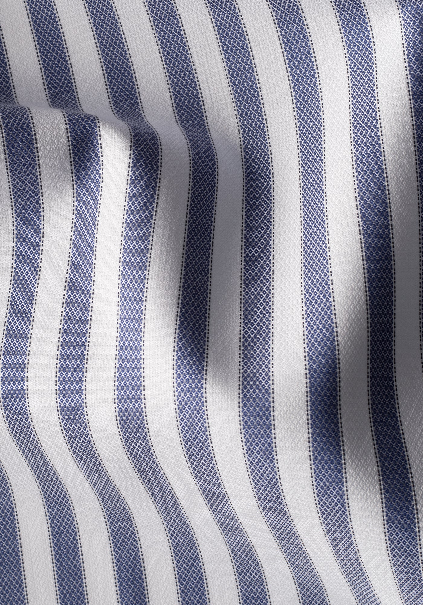Vintage Blue Stripe Basket Weave Shirt - Short Sleeve