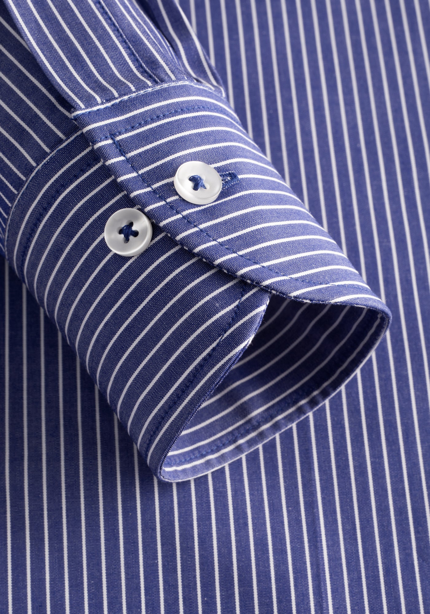 Sapphire Blue Stripe Poplin Shirt