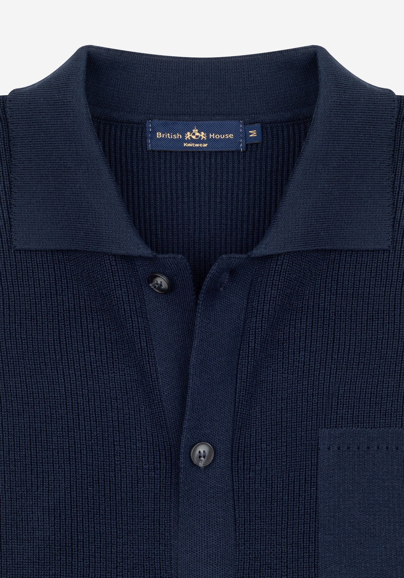 Solid Navy Heavy Knitted Cardigan
