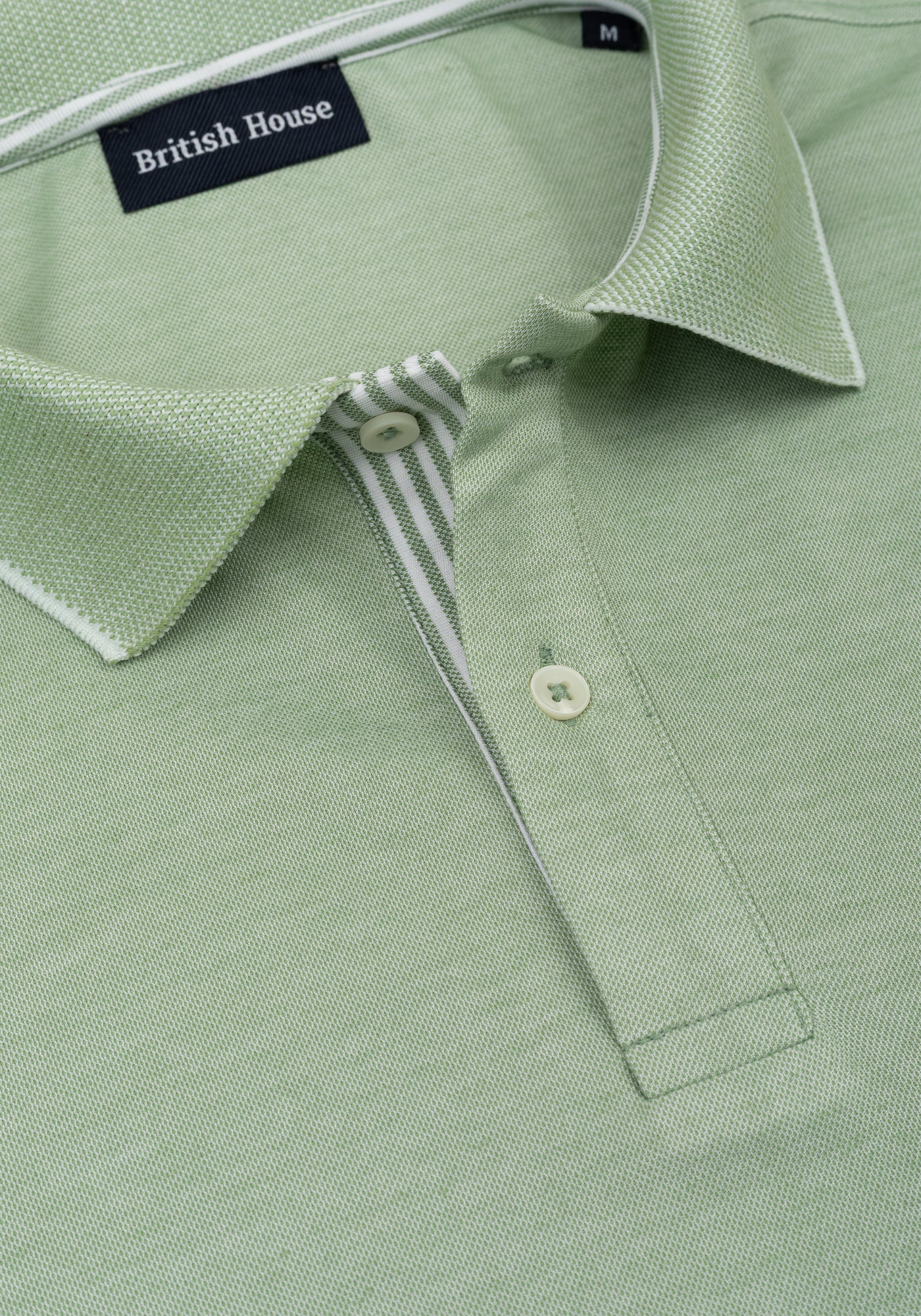 Sage Green Cotton Polo Shirt