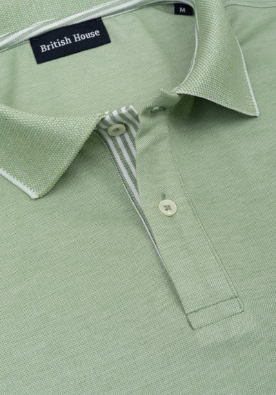Sage Green Cotton Polo Shirt