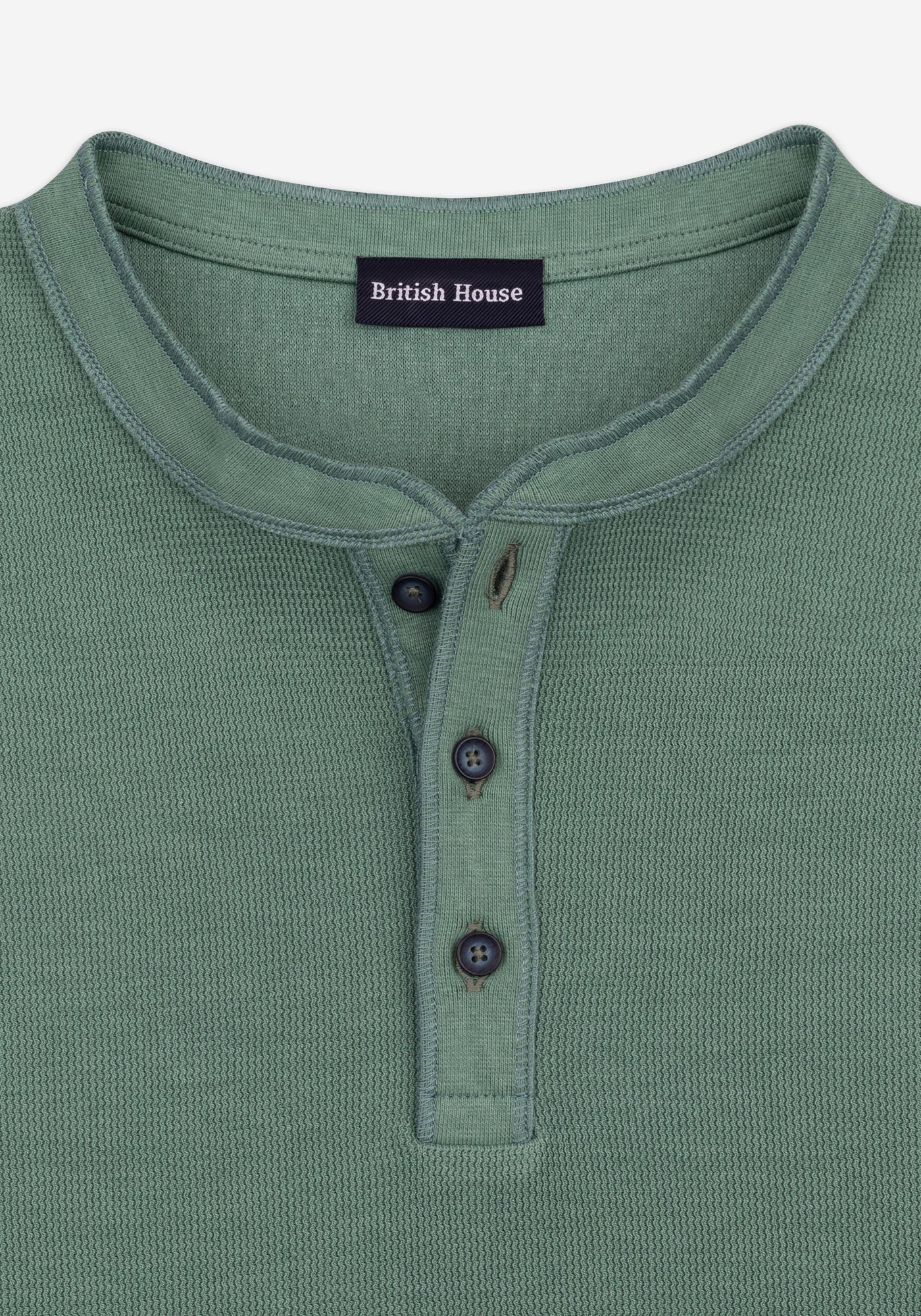 Dusty Green Waffle Sweatshirt