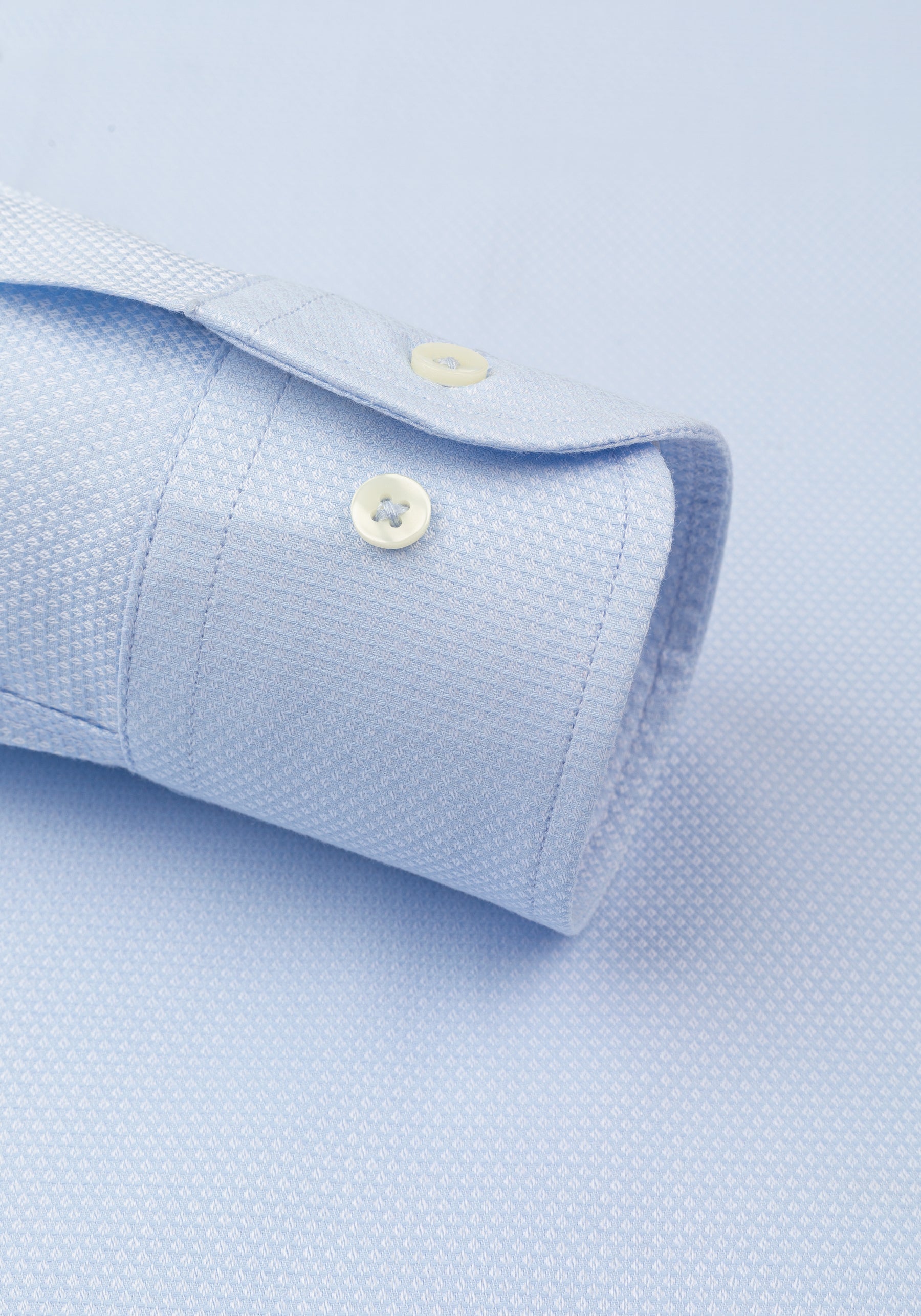 Powder Blue Basket Weave Shirt