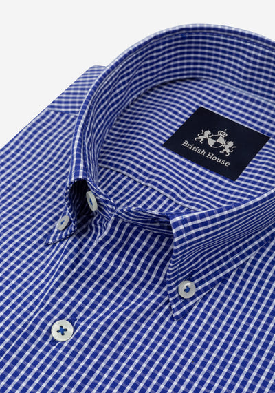 Mayfair Blue Checked Poplin Shirt