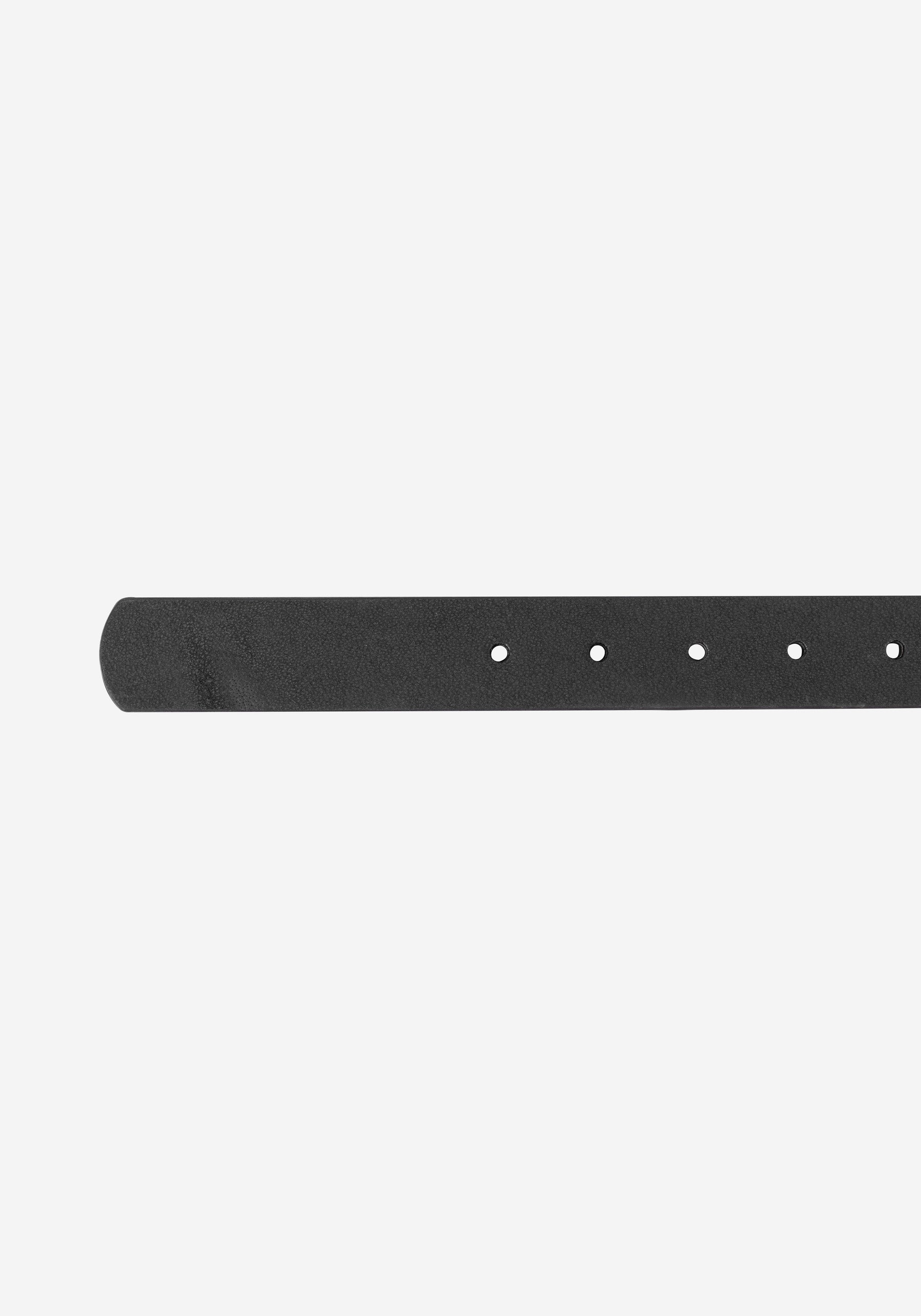 Faded Black Leather Belt