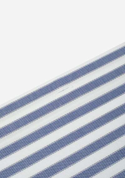Abyss Blue Stripe Washed Two-Ply Oxford Shirt