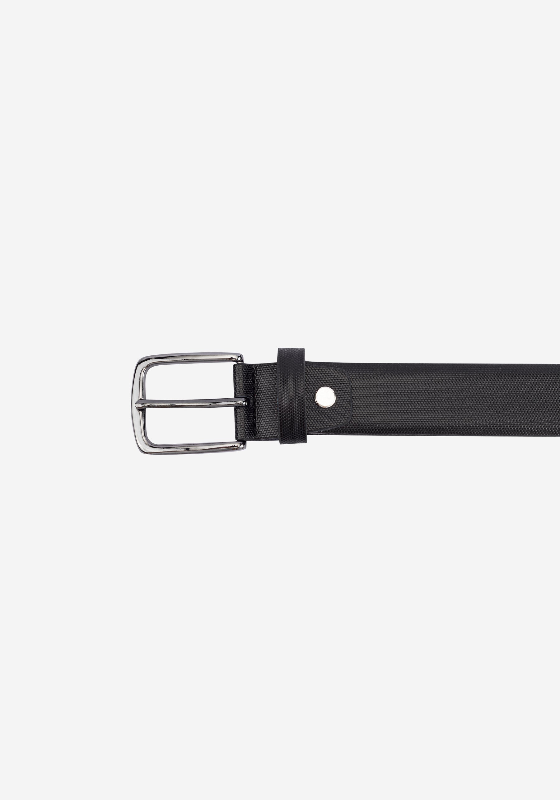 Panther Black Spanish Genuine Leather Patterned Belt