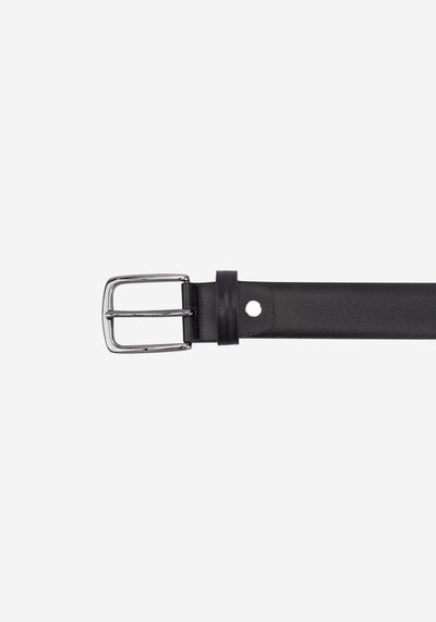 Panther Black Spanish Genuine Leather Patterned Belt