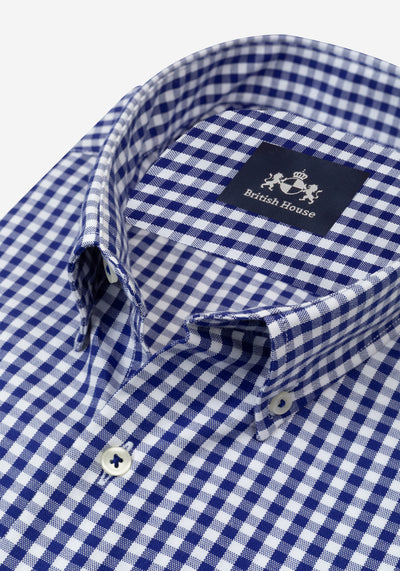 Imperial Blue Checked Oxford Shirt