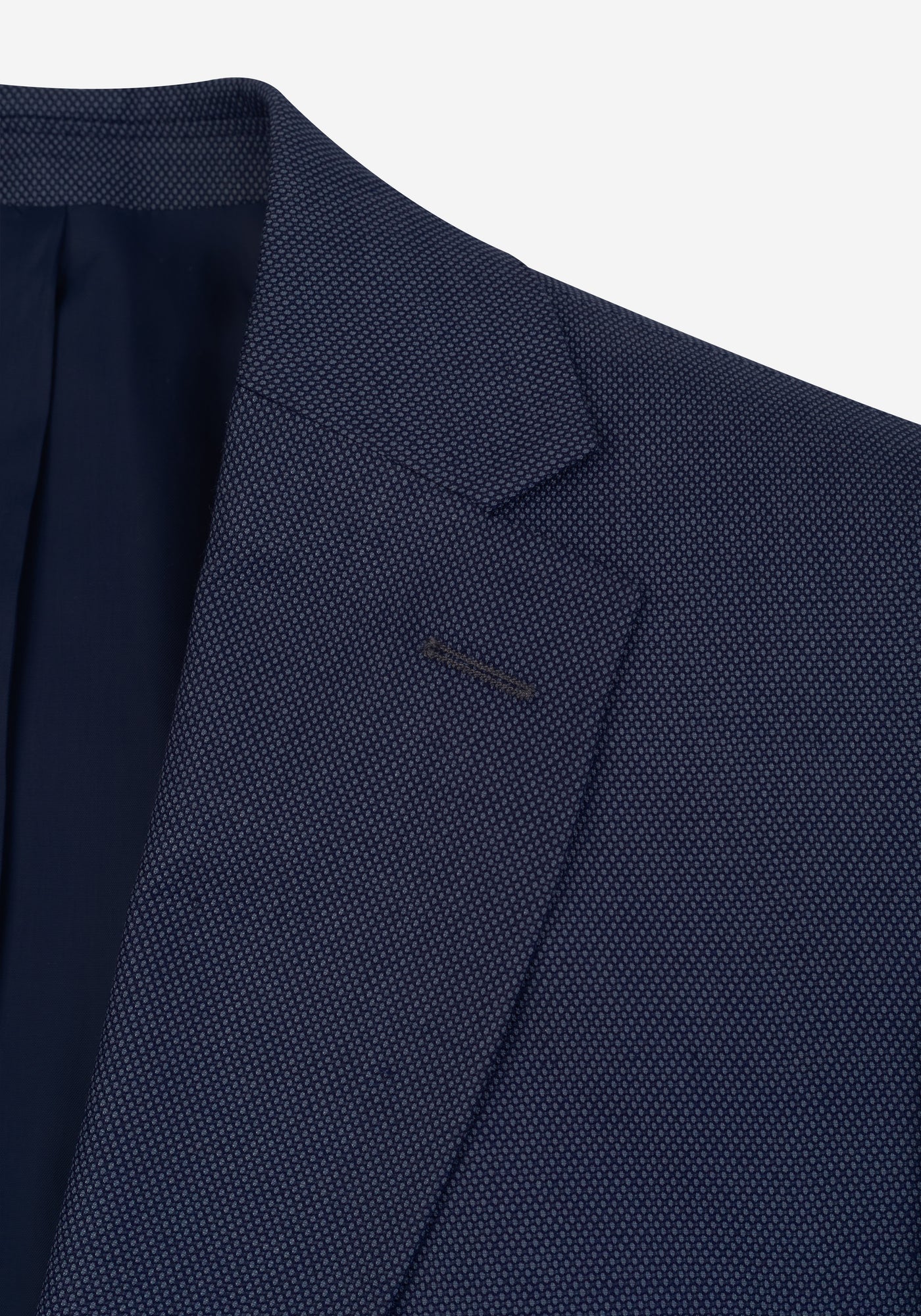 Atlantic Navy Dotted Poly Suit