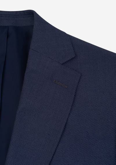 Atlantic Navy Dotted Poly Suit