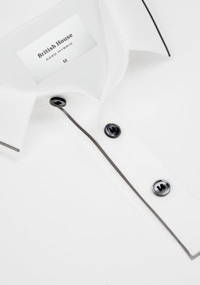 Pearl White Aero-Hybrid Polo Shirt