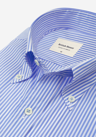 Coastal Blue Stripe Aero-Hybrid Shirt