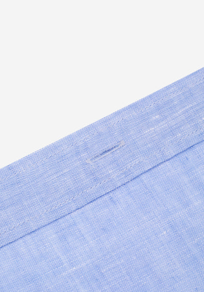 Polar Blue Washed Belgian Linen Shirt