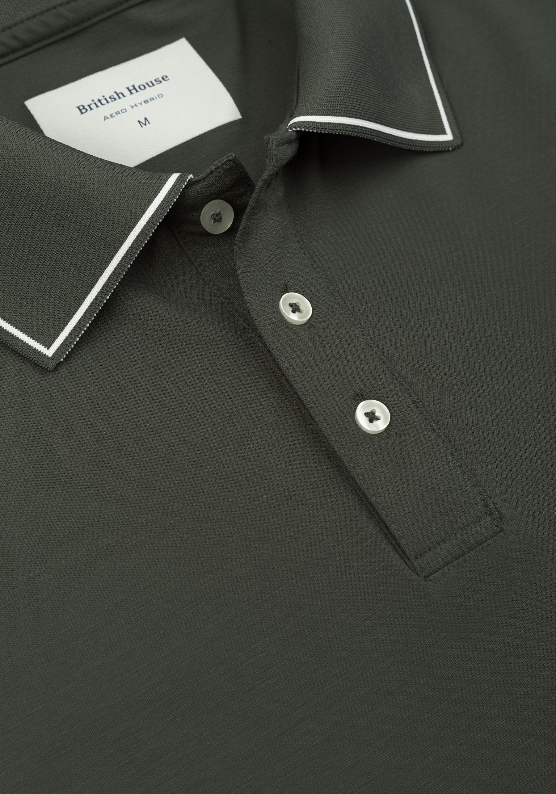 Moss Olive Aero-Hybrid Polo Shirt