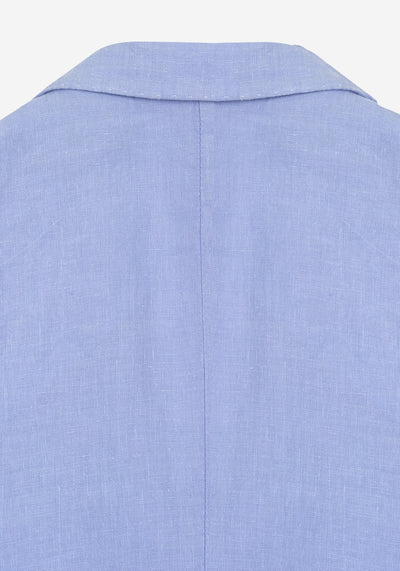 Baby Blue Pure Linen Blazer