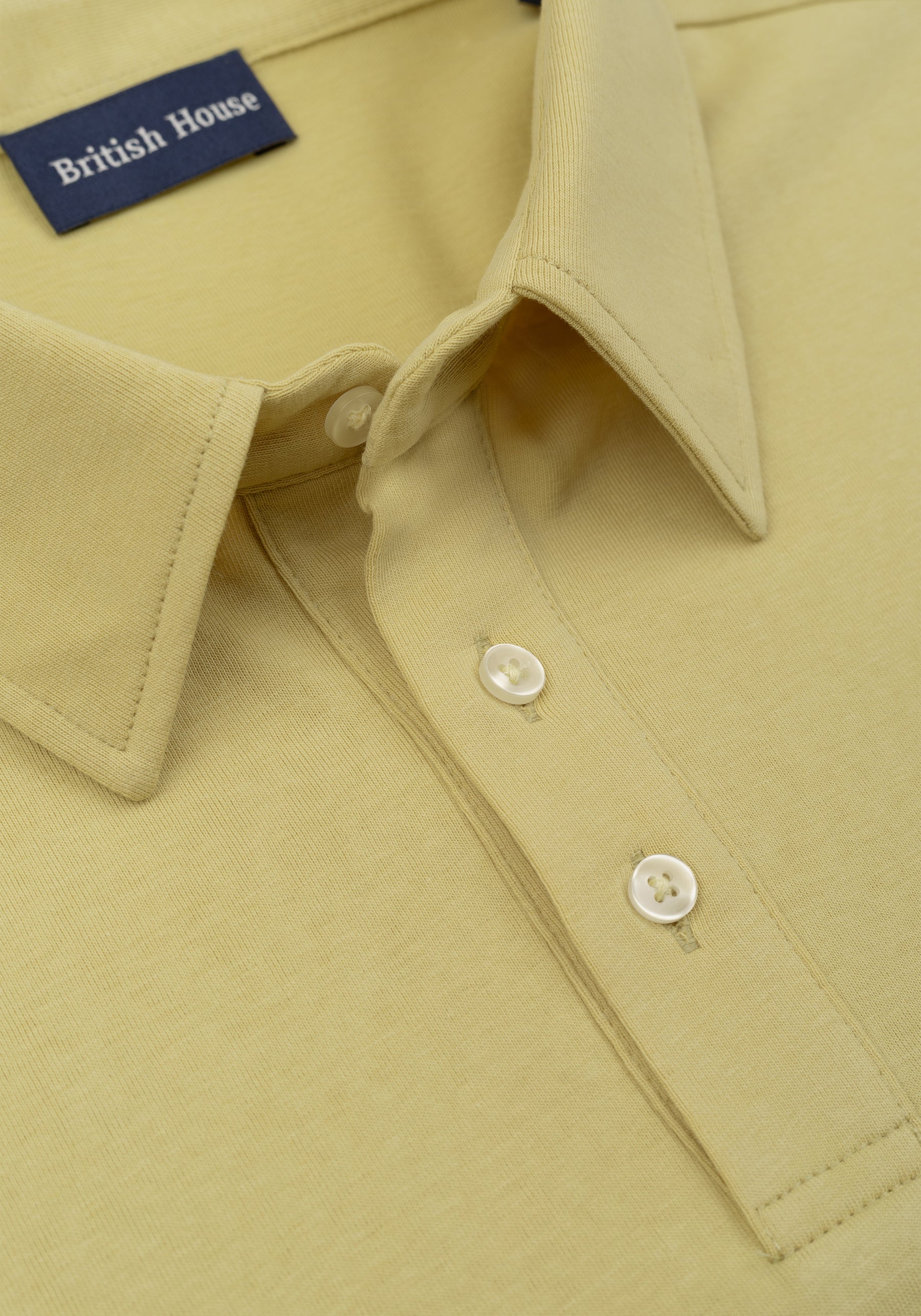 Mustard Yellow Cotton Polo Shirt