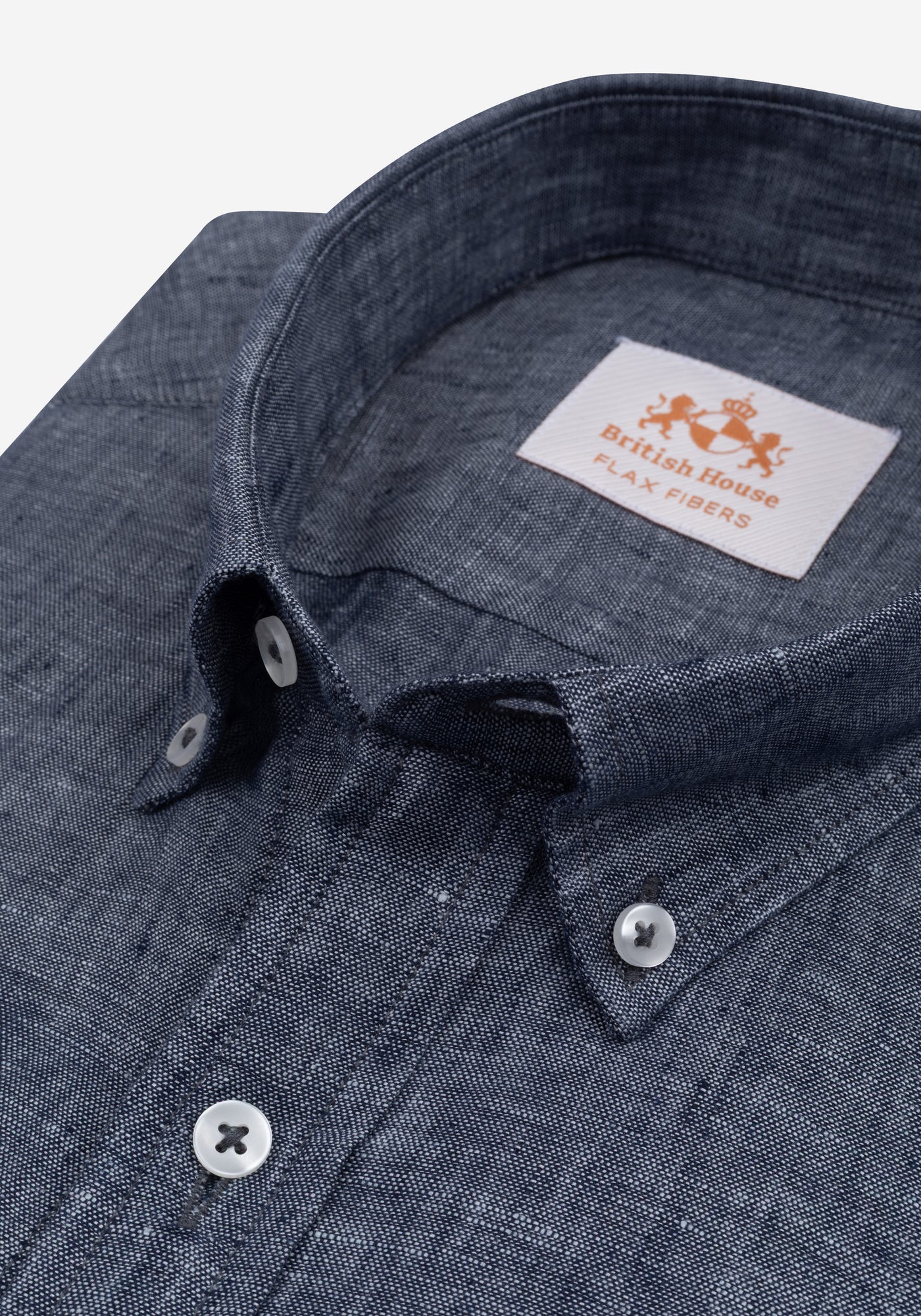 Charcoal Indigo Belgian Linen Shirt