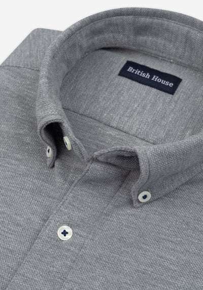 Powder Grey Piqué Shirt