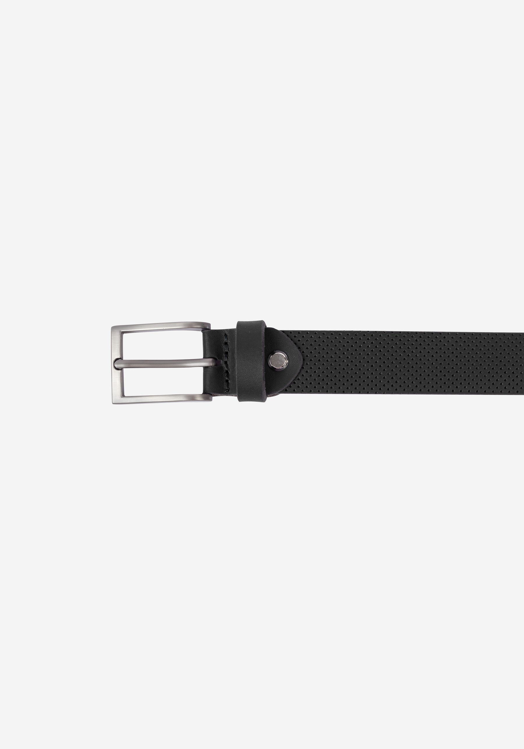 Dim Black Dotted Leather Belt