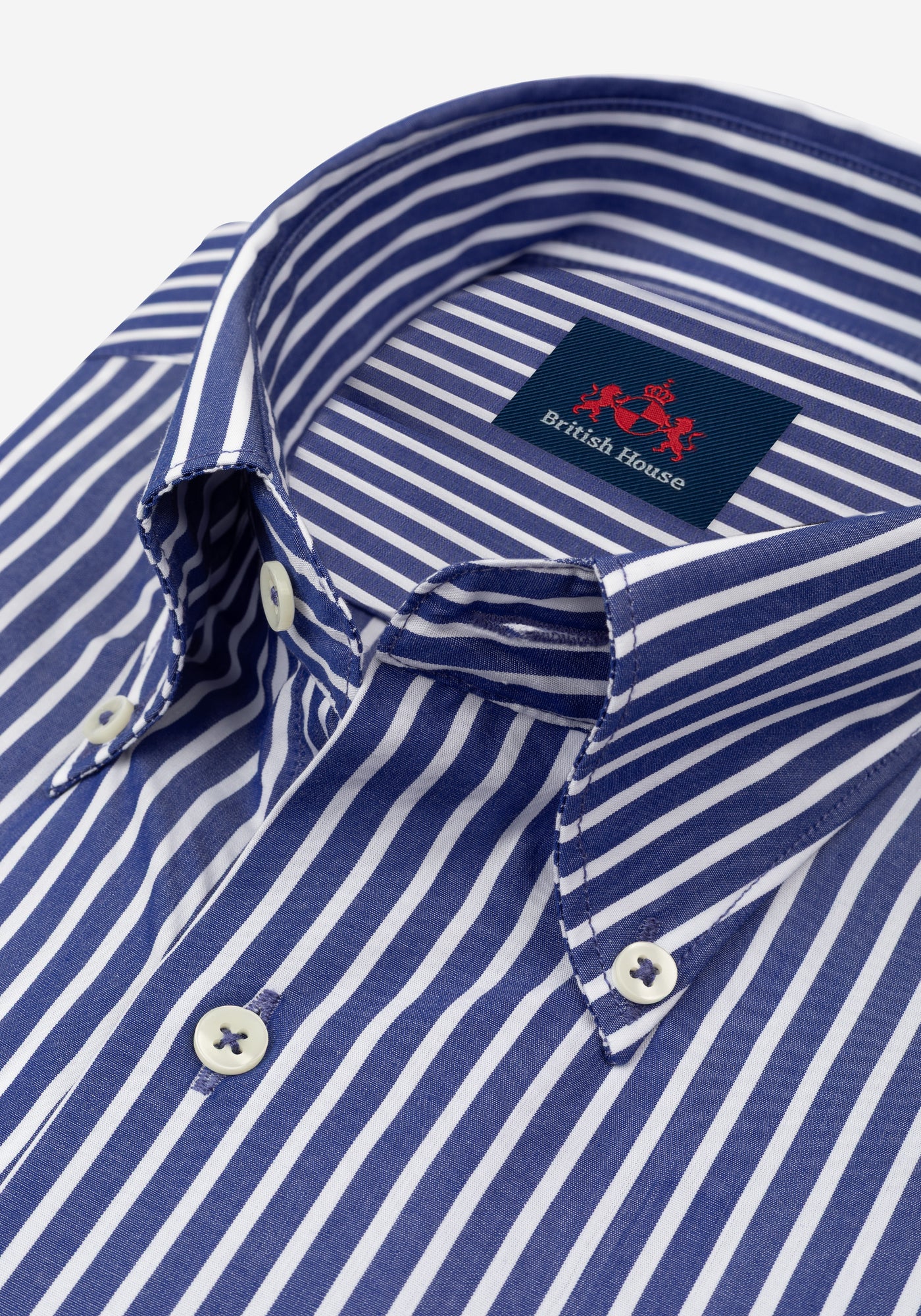 Shadow Navy Stripe Poplin Shirt