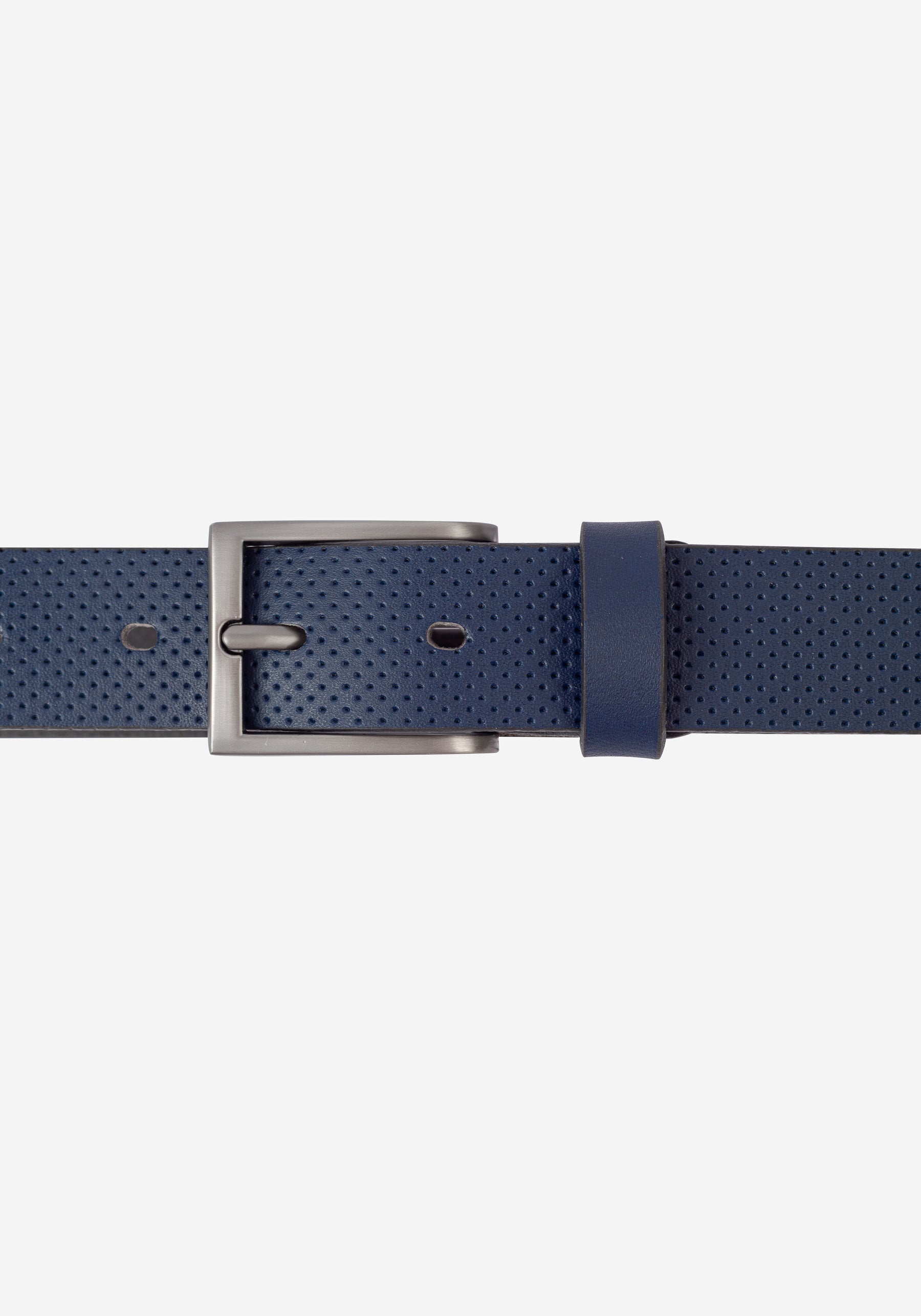 Classic Blue Dotted Leather Belt