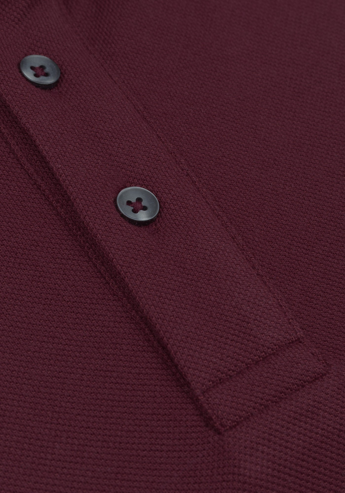 Deep Burgundy Cotton Polo Shirt