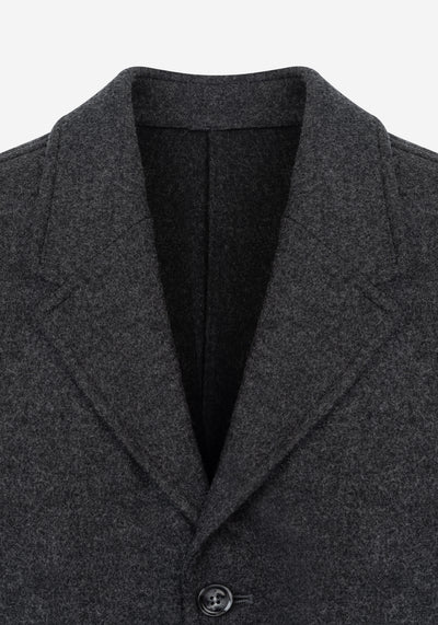 Skylight Grey Boiled Wool Jacket