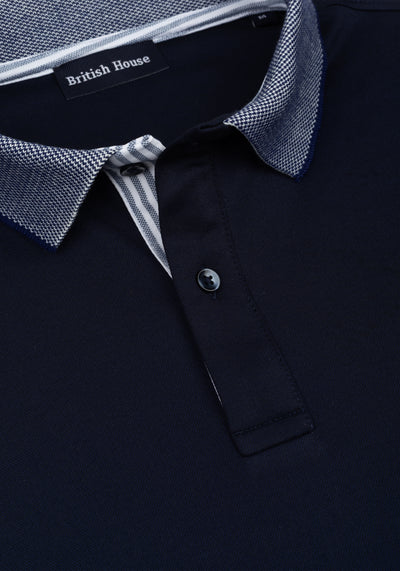 Harbor Navy Cotton Polo Shirt