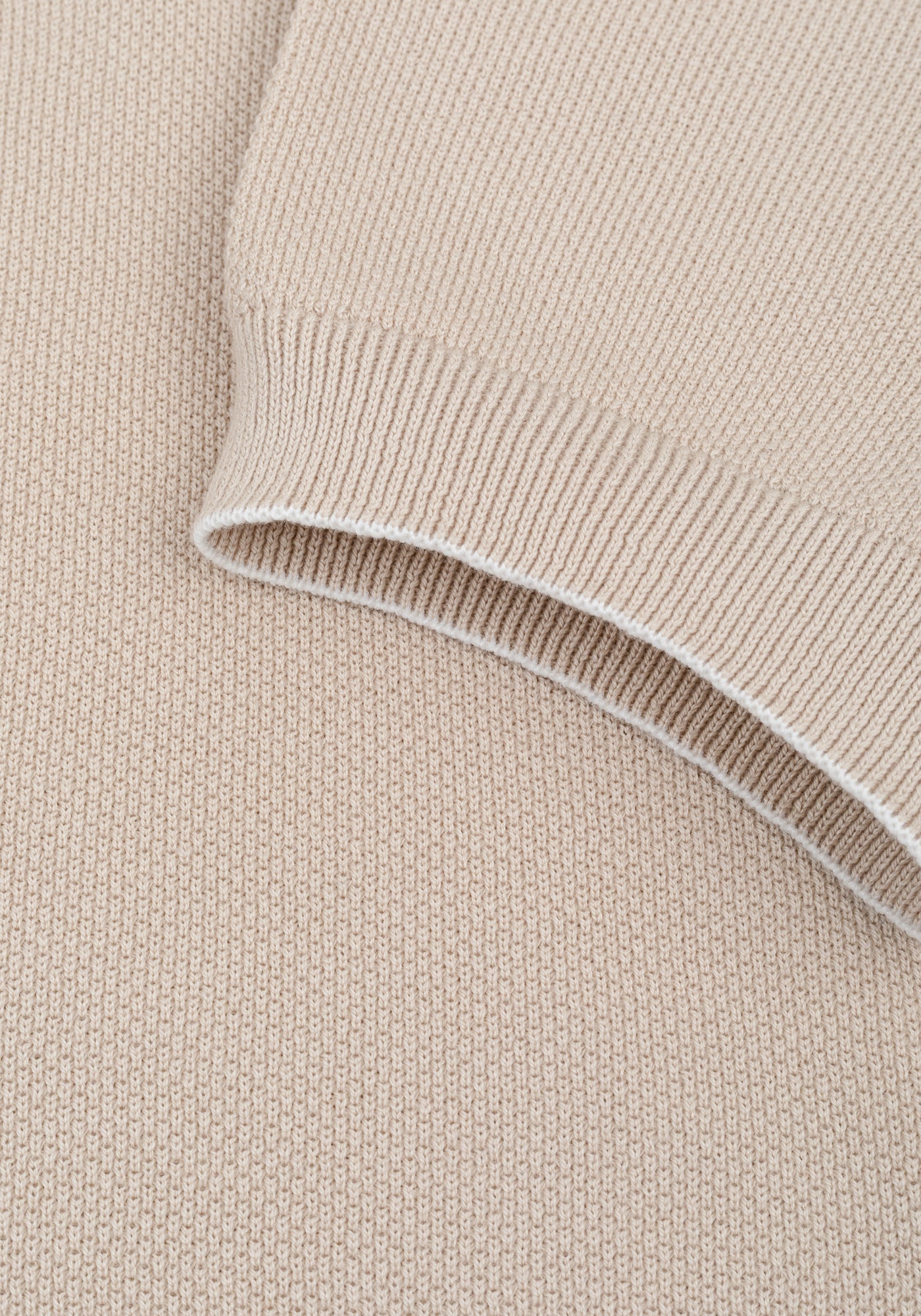 Muse Beige Knitted Polo Shirt