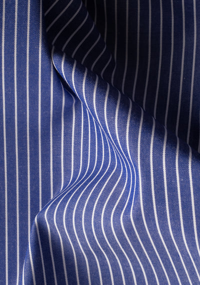 Sapphire Blue Stripe Poplin Shirt