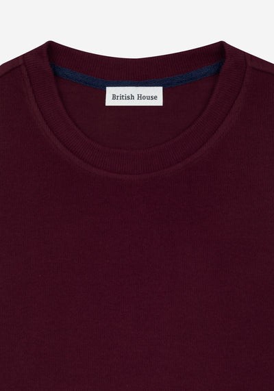 Burnt Maroon Cotton Sweatshirt