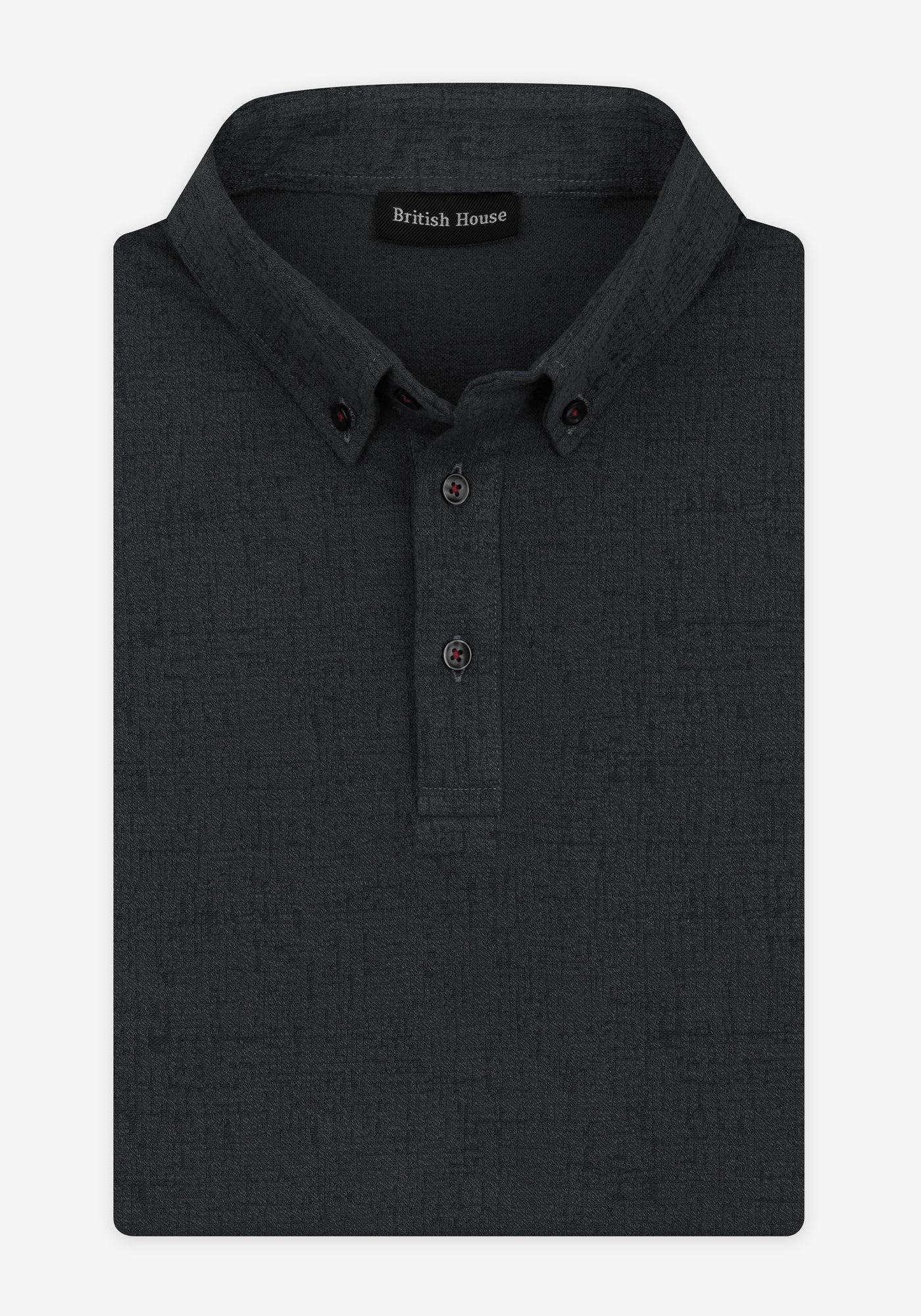 Evergreen Black Jacquard Polo Shirt