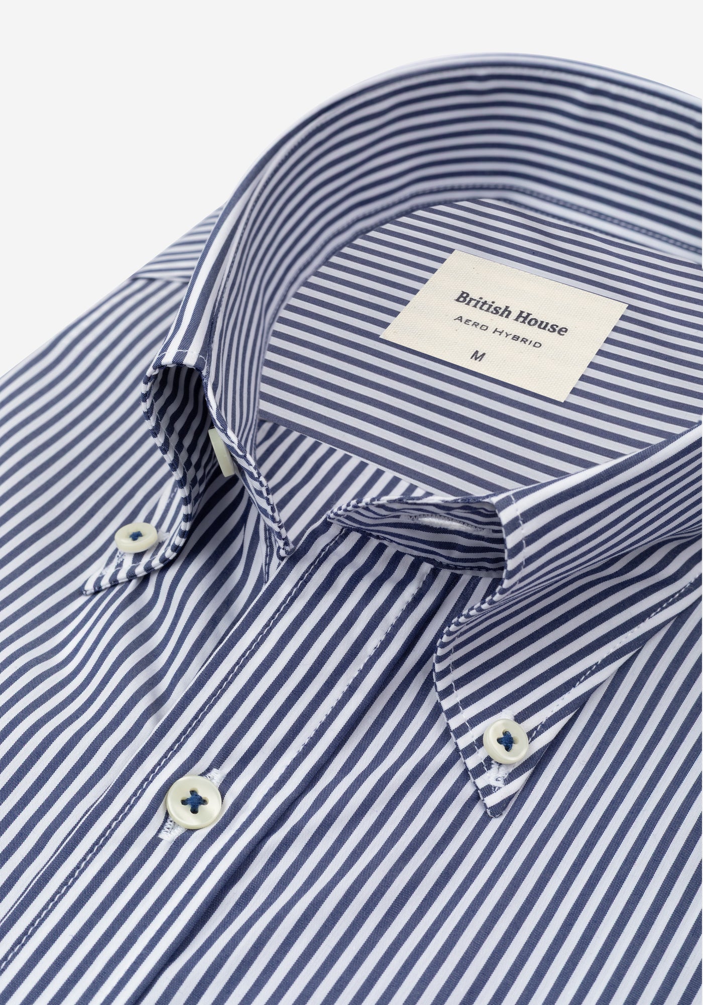 Marine Navy Stripe Aero-Hybrid Shirt