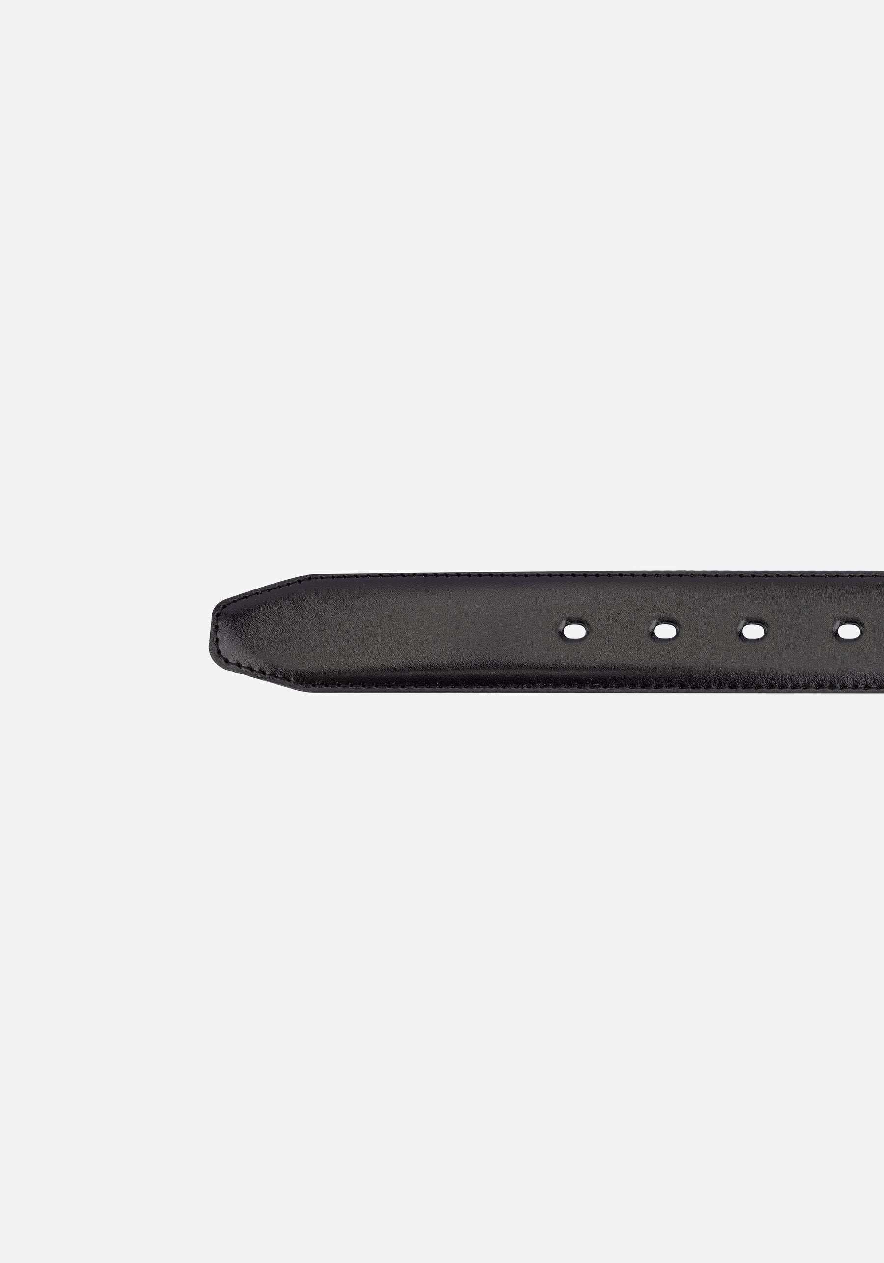 Metallic Black Spanish Genuine Leather Belt