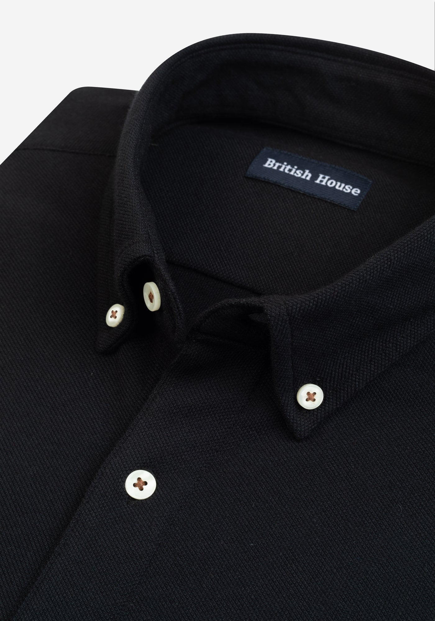Smoky Black Piqué Shirt