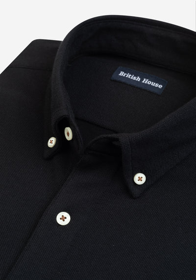 Smoky Black Piqué Shirt