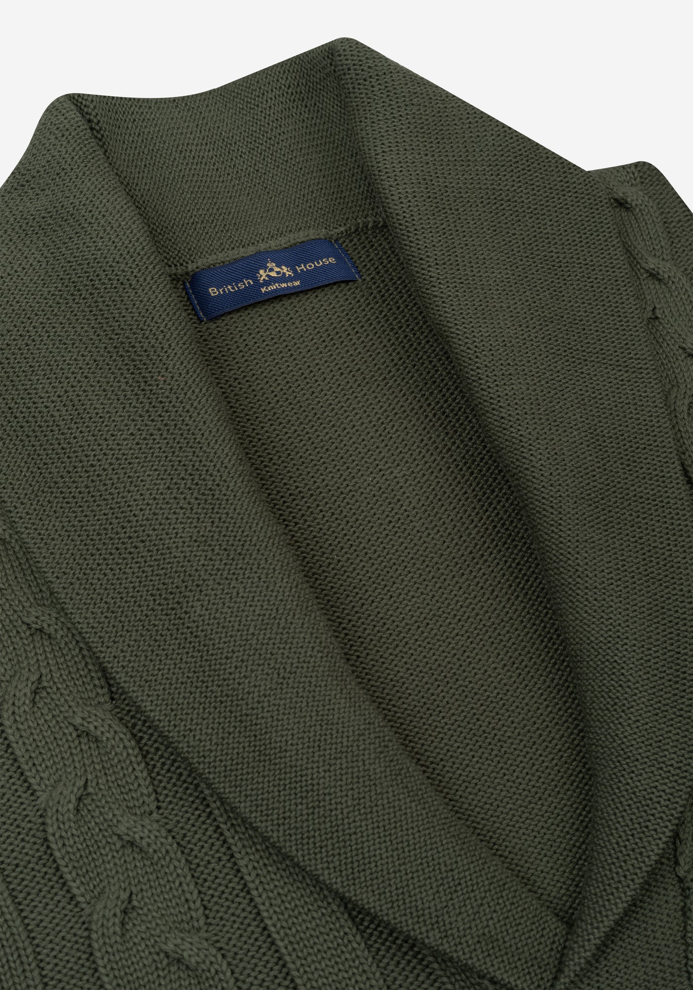 Dune Olive Heavy Knitted Cardigan