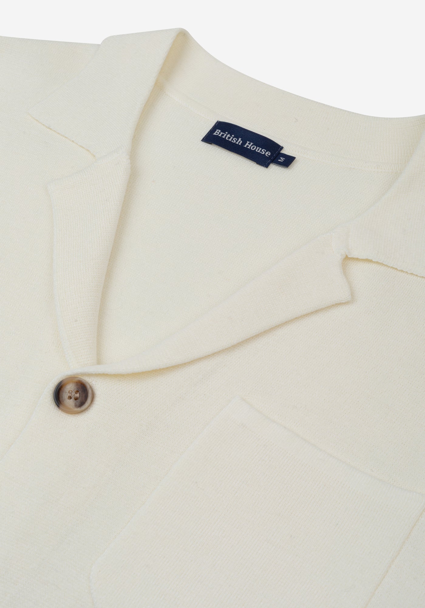 Off-White Merino Wool Blend Cardigan